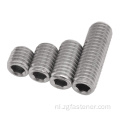 Roestvrij staal DIN913 DIN914 DIN915 DIN916 Hex Socket Head Grub -schroef Set schroef met kegelpunt